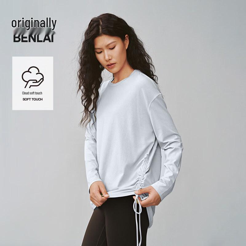 

BENLAI Women s Cloud-Soft Long Sleeve Drawstring T-Shirt M