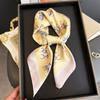 New Modern Polka Dot Printed Silk Scarf Square Scarf High-end Shawl Sunscreen Neck Small Square Scarf Headscarf Women's Scarf