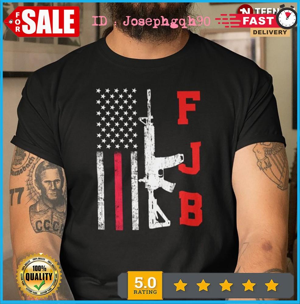 2025/Анти Байден Футболка с оружием, FJB Американский флаг Футболка S-5XL Унисекс Футболка L