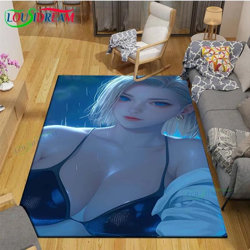 Fashion Sexy Anime Girl Carpet Room Decor Floor Mats Bedroom Yoga Mat Photography Props Area Rug Kids Bedroom Aldult Gift