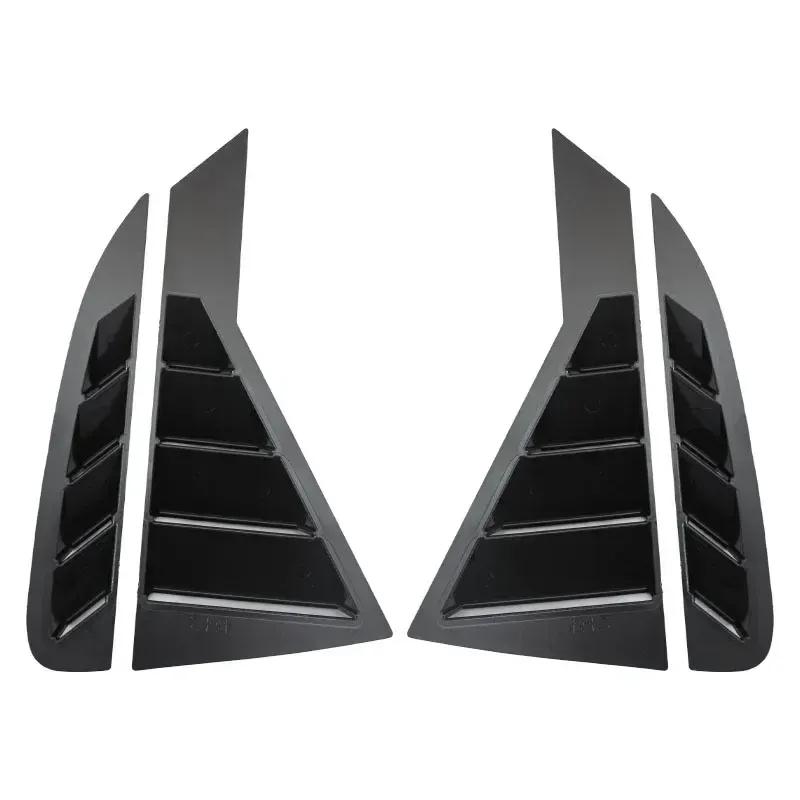 Car Rear Window Side Vent Shutter Louver Cover Trim Car Accessories Carbon Fiber For Kia Rio K2 2011~2015 Sedan Russia Version
