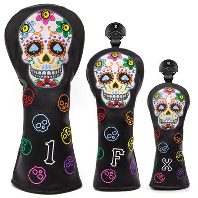 Golf Club Headcovers, Wood Covers for Driver, Fairway Wood, Utility, and Hybrid, with Numbered Tags, Stylish PU Leather Golf Headcovers with Colorful