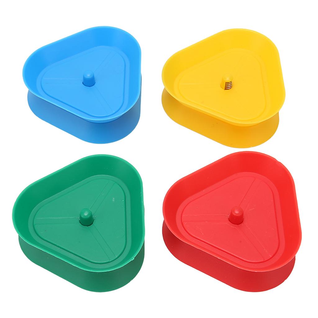 Triangle Shaped Cards Playing Holder 4 Colors Round Edge Spring Design Poker Holder for Adults Children