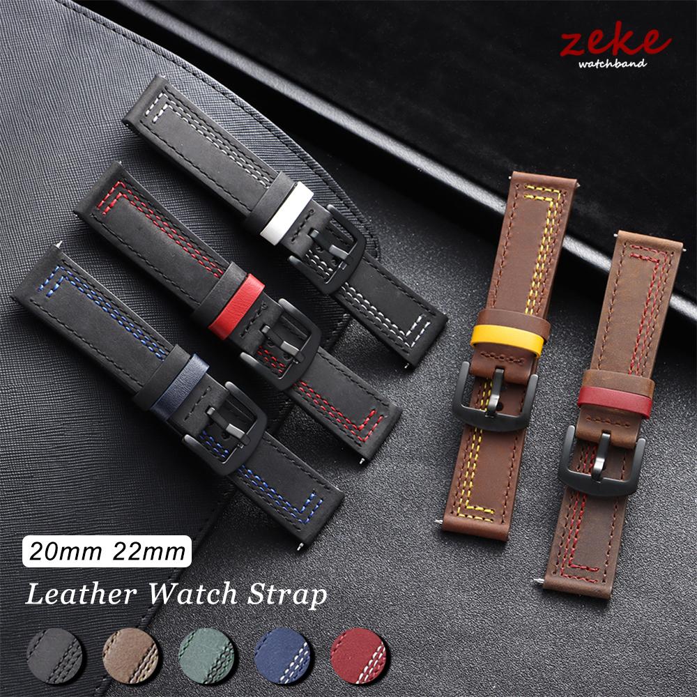 Vintage Genuine Leather Watch Strap 20mm 22mm Quick Release Hand Stitching for Men Women Wristband for Huawei Watch GT5/GT4 Belt