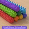 Toys Sensory Stick Pack Of 8 - Textured Silicone Sensory Stick Toy For Children And Adults, Stress Relief Toy Gifts For Anxiety And ADHD