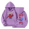 Kids Loose Fit Long Sleeve -Lined Pullover Hoodie with Graphic Print