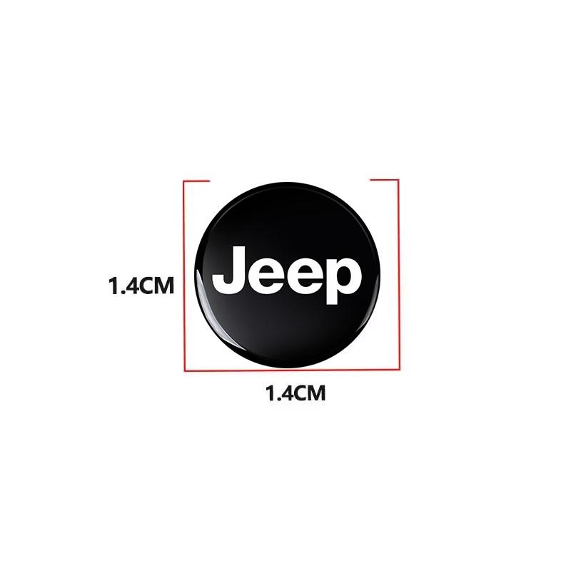 Adesivi Emblema Accessori per Chiavi Auto Remoto 14MM per Jeep JK Gladiator Compass Renegade Grand Cherokee Wrangler