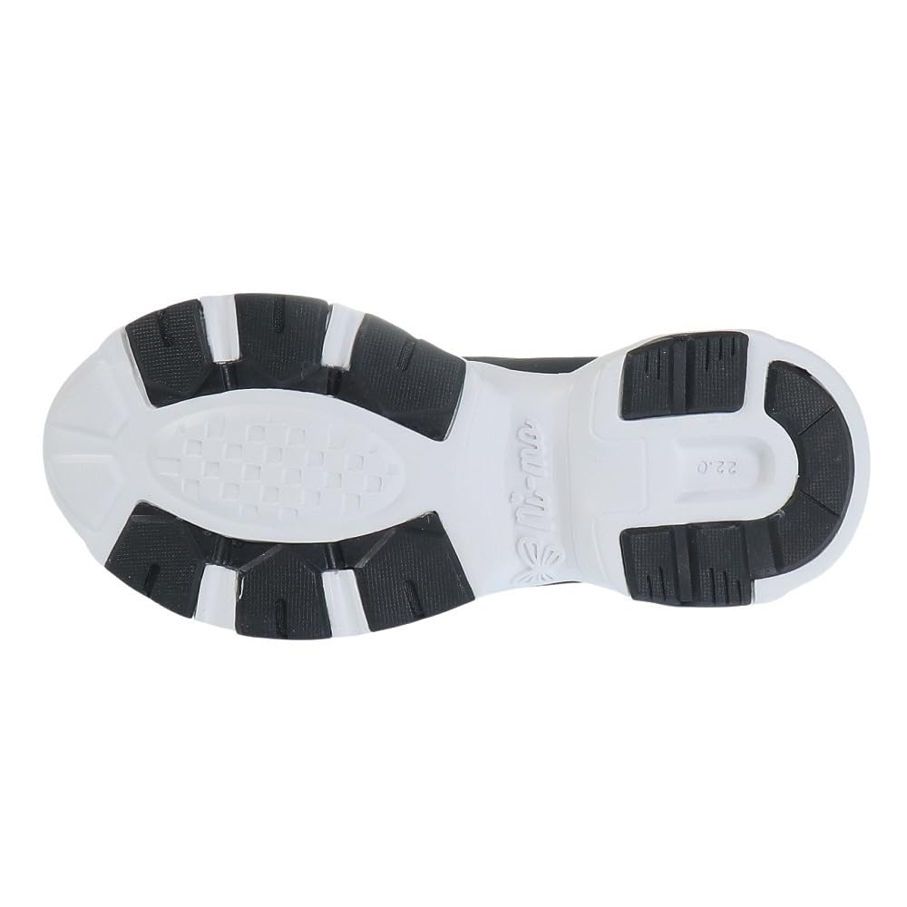 Moonstar NM J084 Size 2E Girls' Sneakers, Black, 21.5 cm,