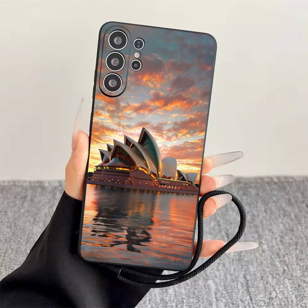 

Sydney Opera House Phone Case For Samsung S25,S24,S21,S22,S23,S30,Ultra,S20,Plus,Fe,Lite,Note,10,Black Cover Samsung S21Ultra