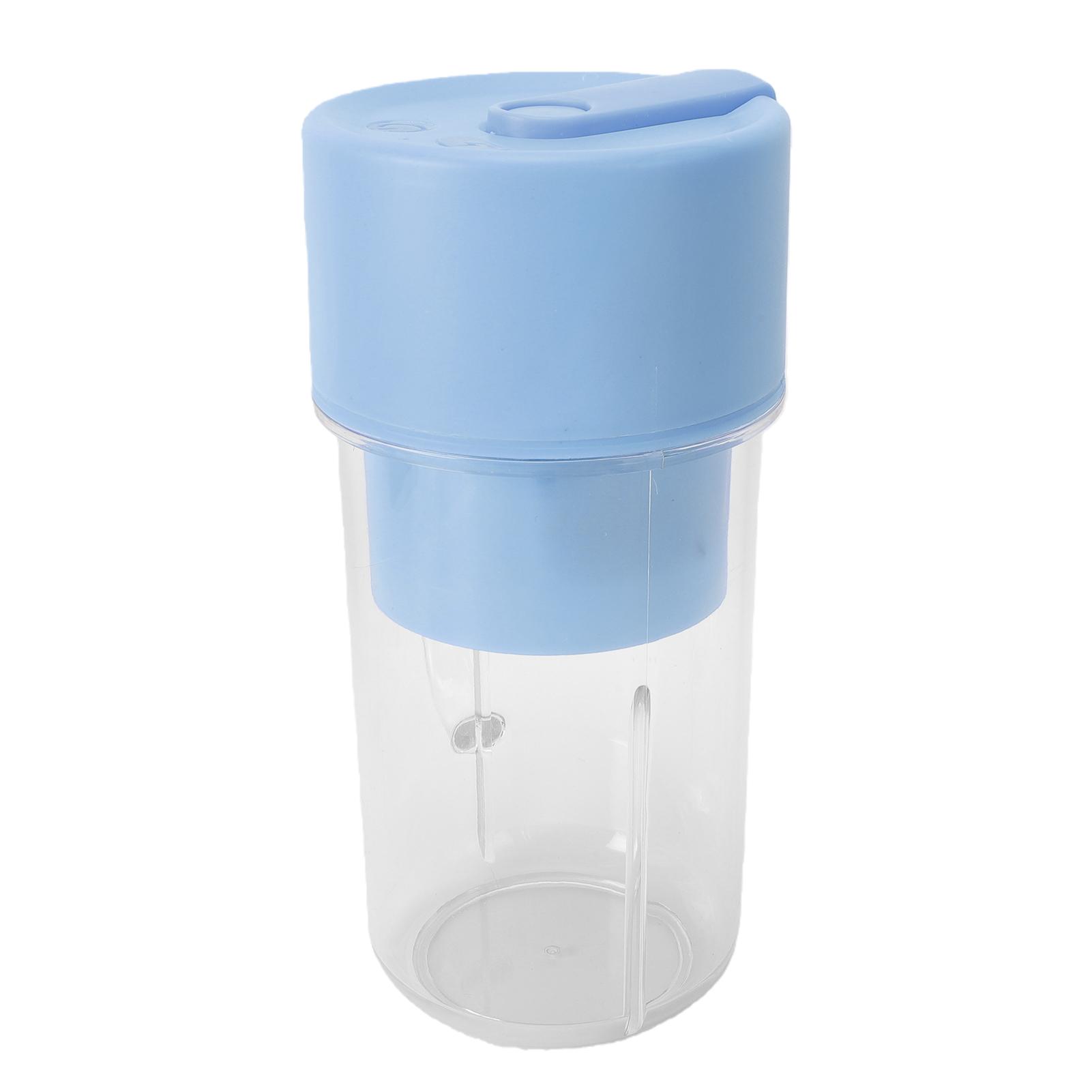 Portable Blender Cup 340ml 22000RPM Powerful Juicer Blender Cup with Straw Stainless Steel Cutter Blue синий
