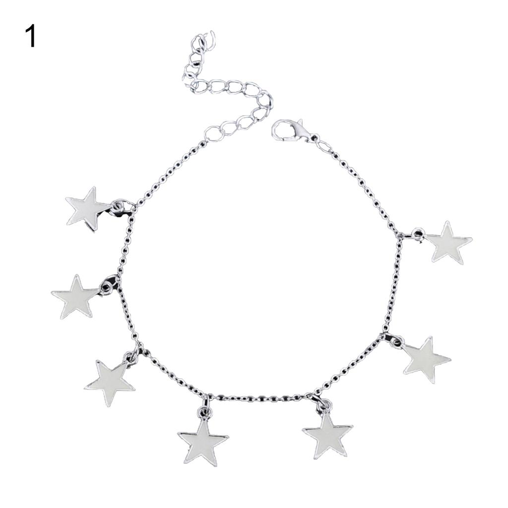 Little Star Heart Flower Glow in the Dark Ankle βραχιόλι Γυναικεία κοσμήματα Anklet