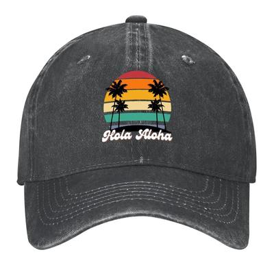Hola Aloha Palm Trees Baseball Cap Horse Hat Beach Funny Hats Party Hat Male Womens