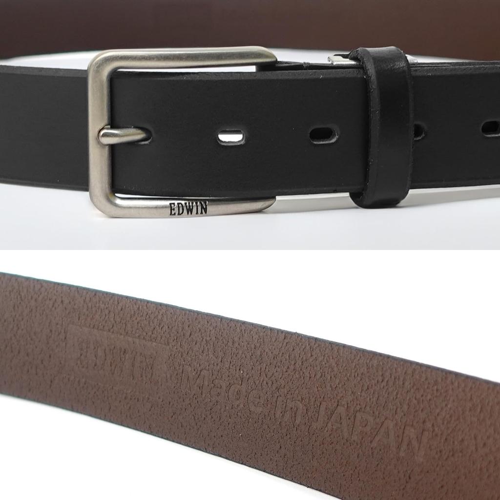 Belt, 35mm Wide, 117cm Long, Made In Japan, Cowhide Leather, Single Fold, Deep Bevel, 0111126