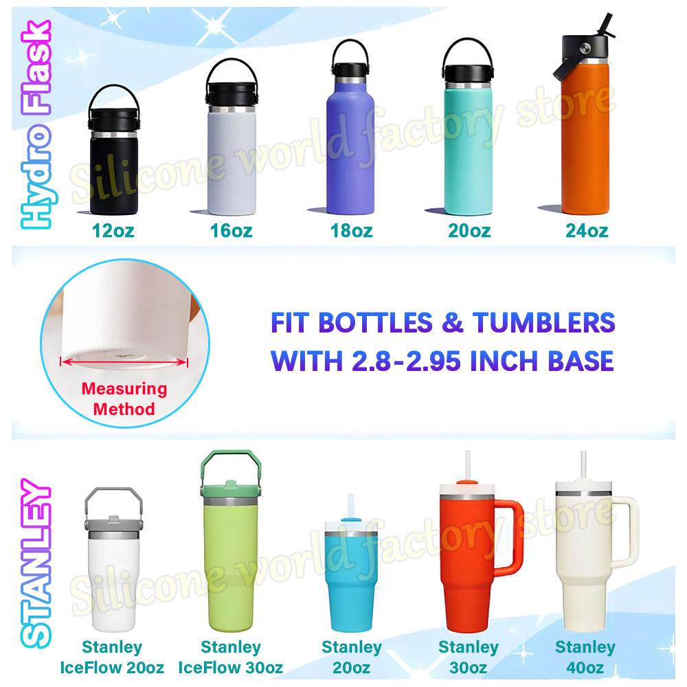 SW 7.5CM Silicone Cup Bottom Cover For Stanley 40oz Tumbler Silicone Boot Sleeve For IceFlow 30/20oz Water Bottle Covers
