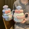 Sanrio Cat Plastic Cup With Straw Sealed Leakproof For Gifts And Outdoor Use