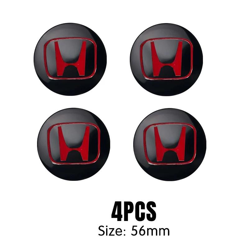 4pcs 56/60mm Car Wheel Center Cover Hub Caps Badge Auto Accessorie For Honda Mugen INSPIRE VTEC DOHC Modulo Vezel CITY CIVIC RR