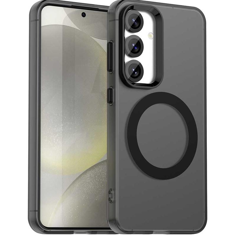 Transparent Case For Samsung Galaxy S25 Plus Case Galaxy S25 Magnetic Adsorption Wireless Charge Cover For Samsung S25 Plus Case