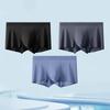 3-Pack Men's Ultra-Thin Seamless Ice Silk Boxers - Transparent Mulberry Silk Briefs