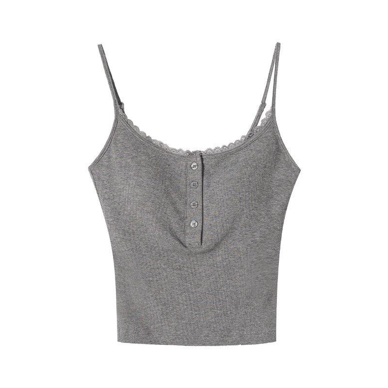 Lace Trim Cup Cami: Slimming Women s Top XL (60-70kg)