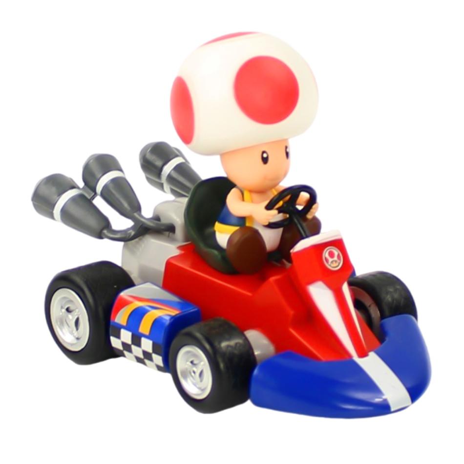 Super Mario Bros Karting Luigi Bowser Princess Peach Yoshi Toad Action Figure Toys Pull Back Car Anime Game Doll Gifts for Kids