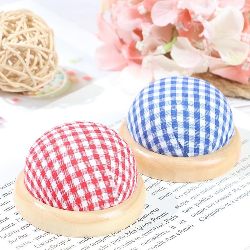 1Pc w kształcie kuli Craft igła poduszka z drewnianym dnem domu narzędzia do szycia