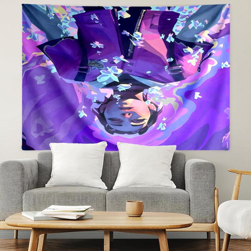 VALORANT Tapestry, Wall Hanging Tapestry, Pattern Tapestry for Dorm Bedroom Living Room Wall Art Photography Backdrop