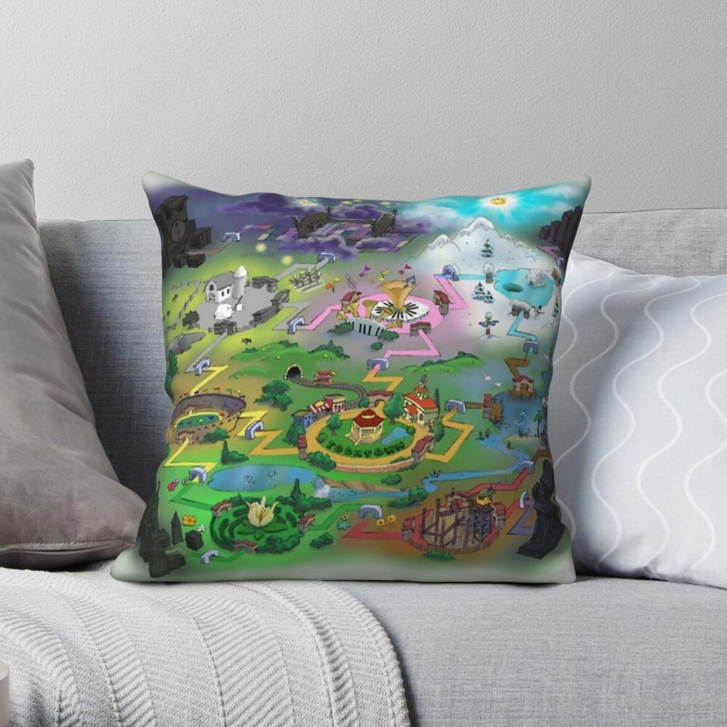 City Of Toon Toontown Square Pillowcase Polyester Linen Velvet Creative Zip Decorative Car Cushion Cover