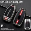Zinc Alloy+Slicone Car Flip Key Case Cover Shell Fob for Hyundai Elantra Solaris Tucson I30 I35 I40 KONA Genesis Santa Fe Azera