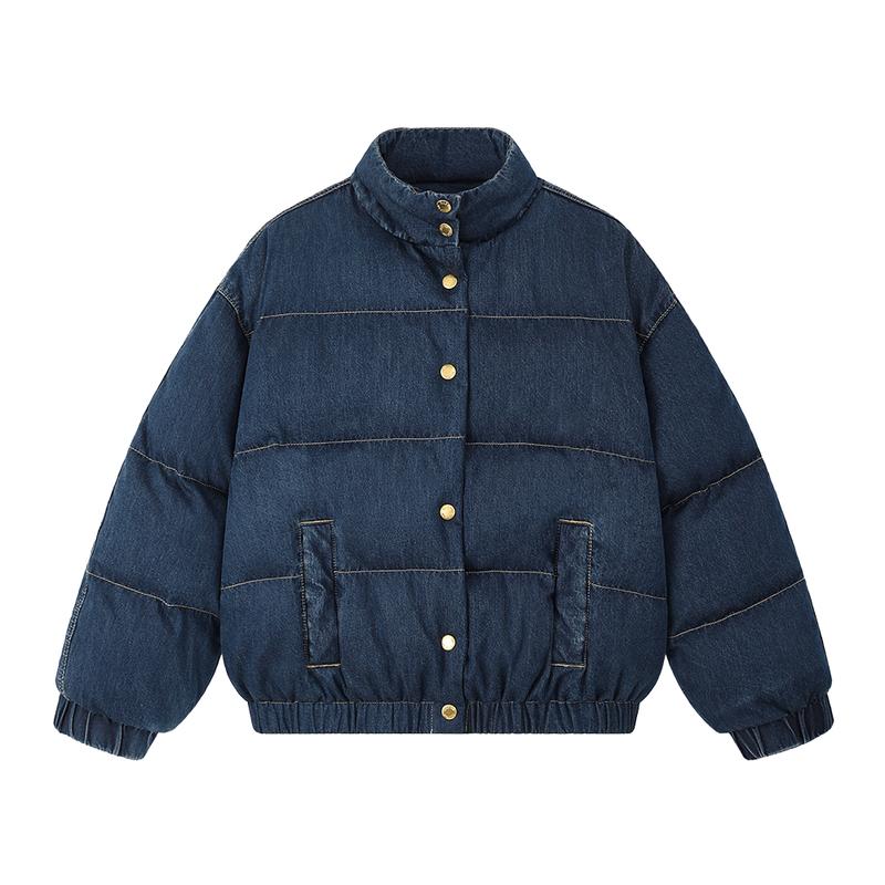 ELLE Kids Ретро стеганая джинсовая куртка с вышивкой 130