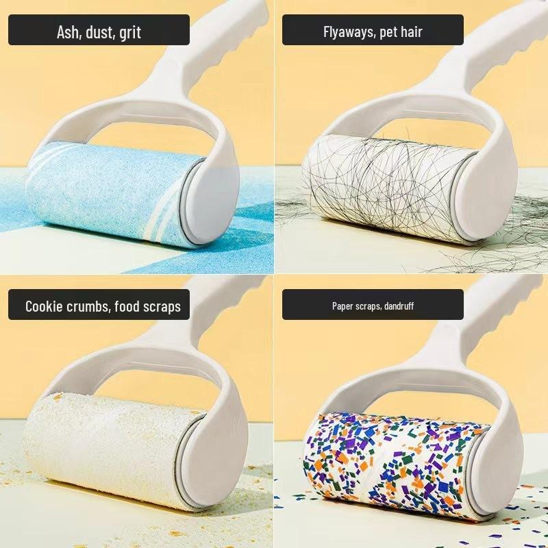 10cm Angled Tear-Off Lint Roller Replacement: Sticky Paper Brush for Hair and Dust Collection