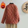 Women Thiened Cotton Jaet Stand Collar Warm Versatile Winter Coat for Women Large Size Commute Sle Print Ket