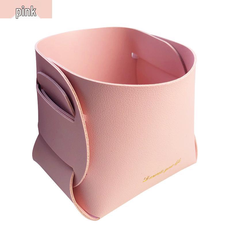 Foldable PU Leather Desktop Organizer: Cosmetics, Remote, Pens, and Key Holder