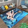 Underwater Girl with Clownfish suitable as a non-slip mat for the living room or bedroom sofa