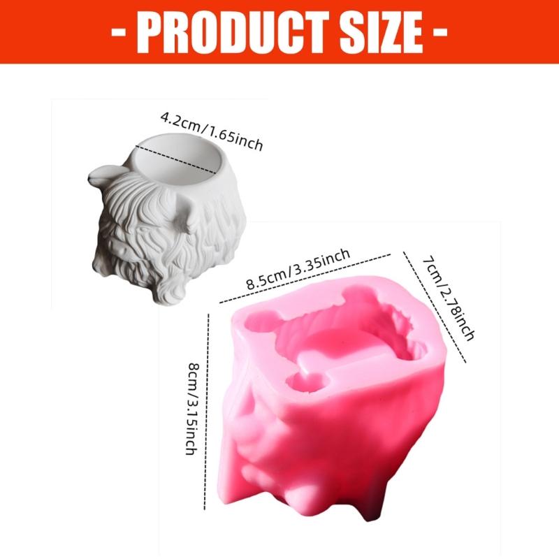 Yak Figurine Silicone Mold Multipurpose Silicone Candle Mould For Epoxy Resin Candle Holder Pen Cup Gypsum Decoration