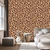 Animal Skin Wallpaper Orange and Cream 50x1000