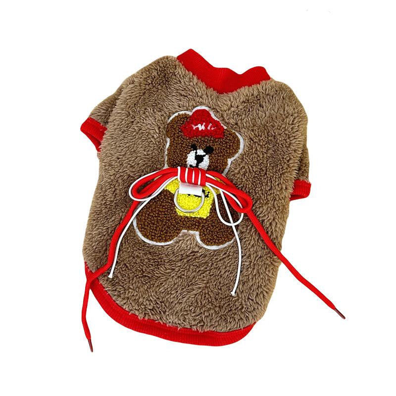 New Winter Clothes with Fleece Warmth for Pets, Dogs and Cats, Teddy Bichon Frise Tractable Vests