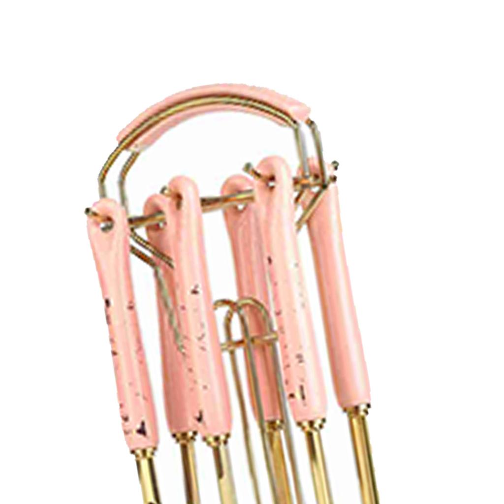 7PCS Stainless Steel Cooking Utensils Set Ceramic Handle Kitchen Spatulas Spoons Set Pink and Gold