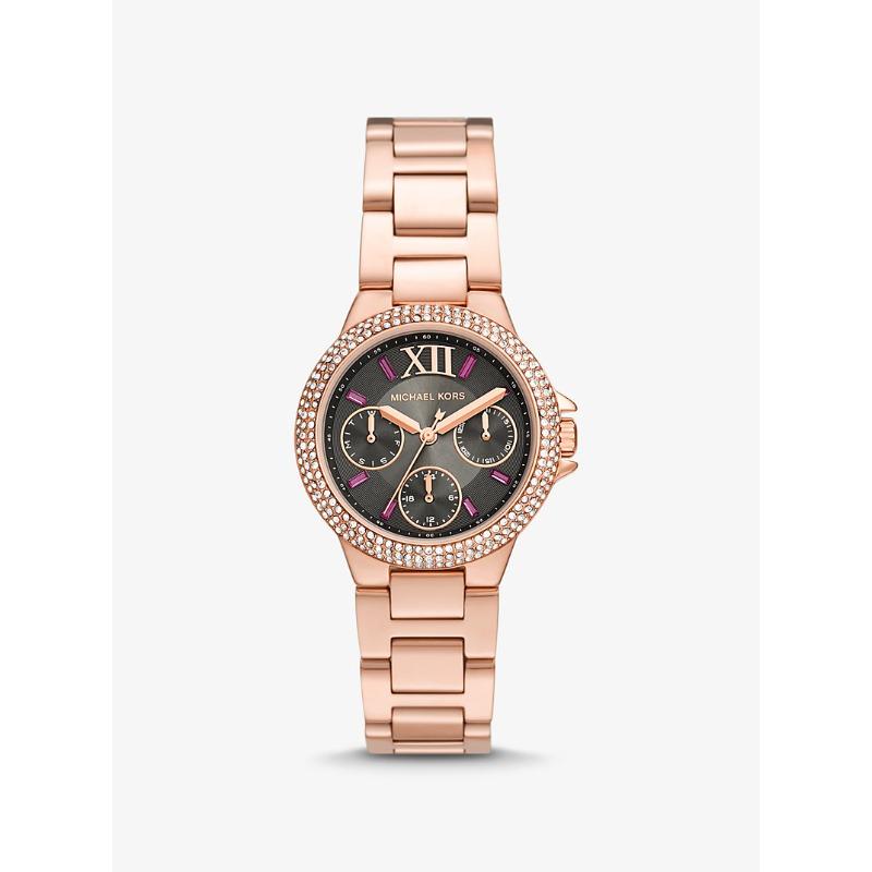 

Мини-часы Michael Kors Camille с паве, покрытие из розового золота, модель MK6983 розового золота
