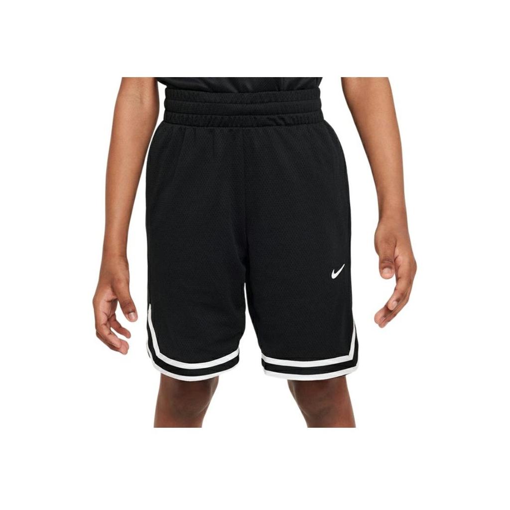 Nike Solid Color Elastic Waist Woven Sports Shorts Kids Shorts Black DZ4280-010
