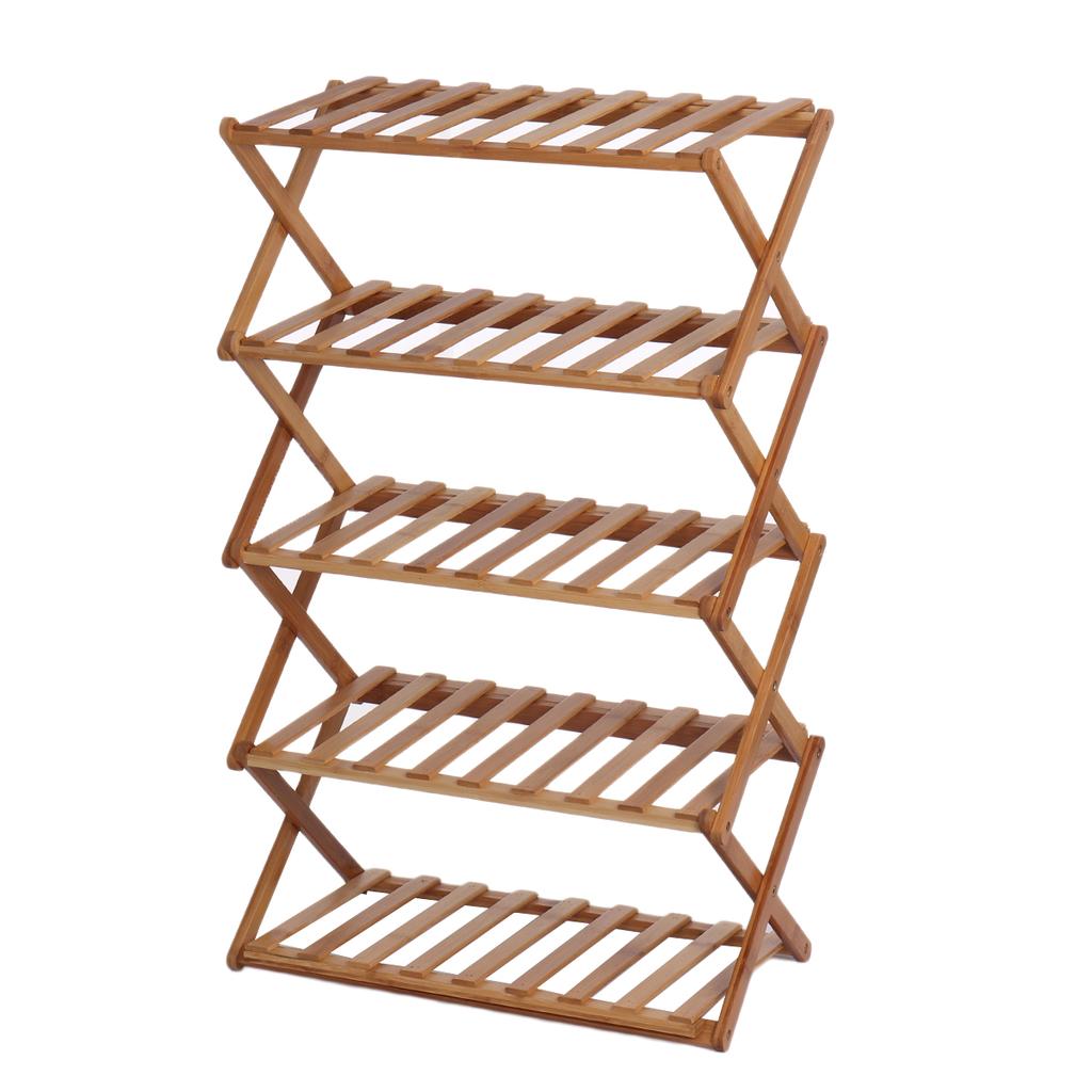 Buy 3/4/5 Layers Bamboo Flower Rack Plant Stand Multi Flower Stand Shelves Bonsai Display Shelf