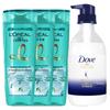 Dove Nourishing Shower Milk & L'Oreal Anti-Dandruff Shampoo Bundle