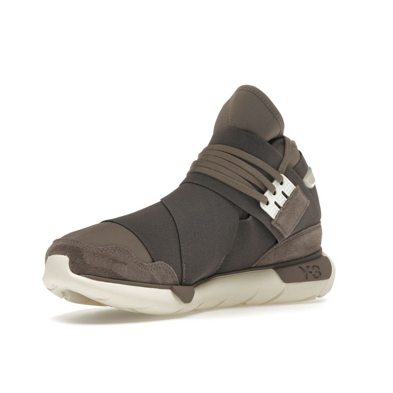 Adidas Y-3 Qasa High Brown Cream White Unisex Sneakers HQ3735