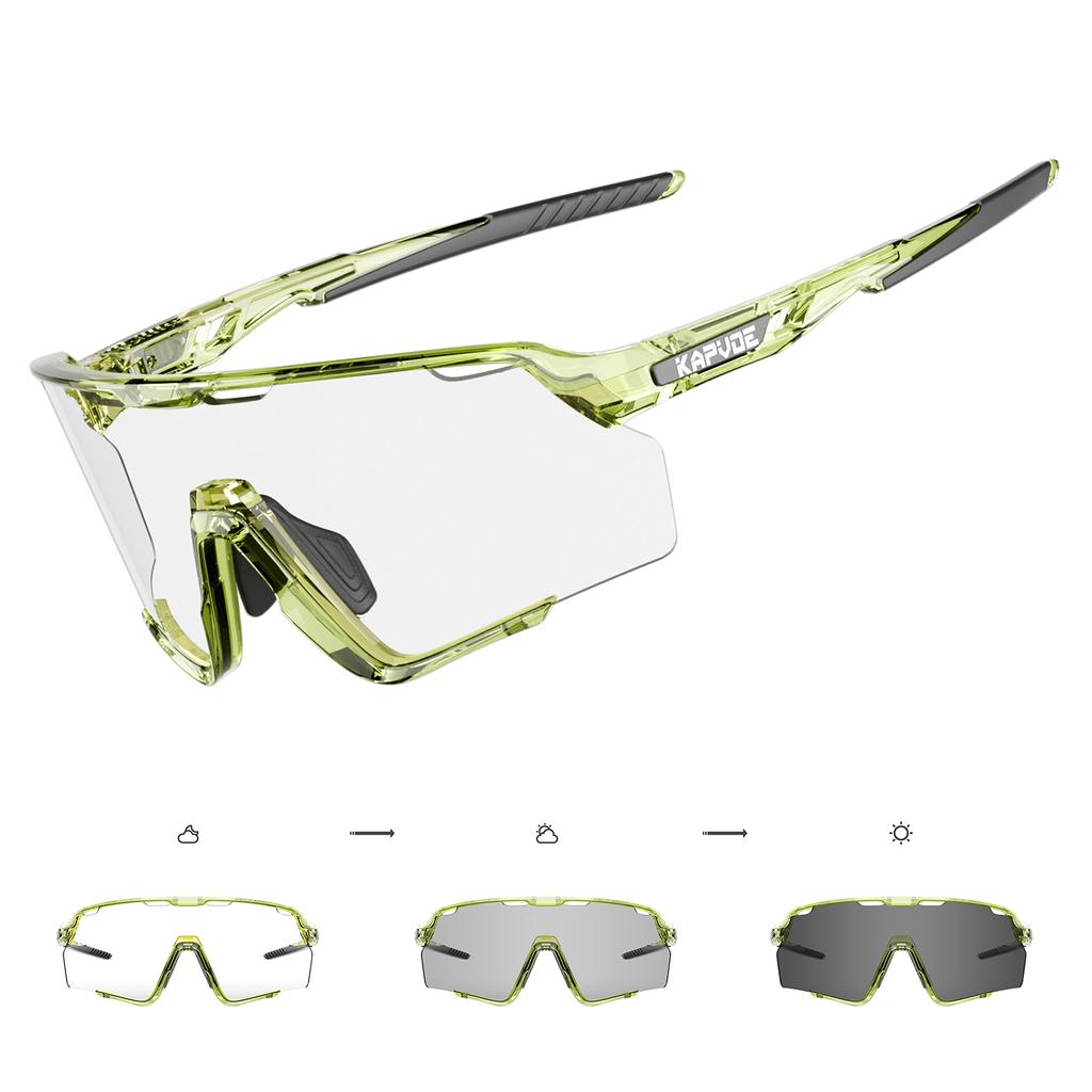 Kapvoe Photochromic Hiking Eyewear Cycling Glasses Sunglasses for Men Silver Lens Multi Color Women Bike Outdoor Riding Running