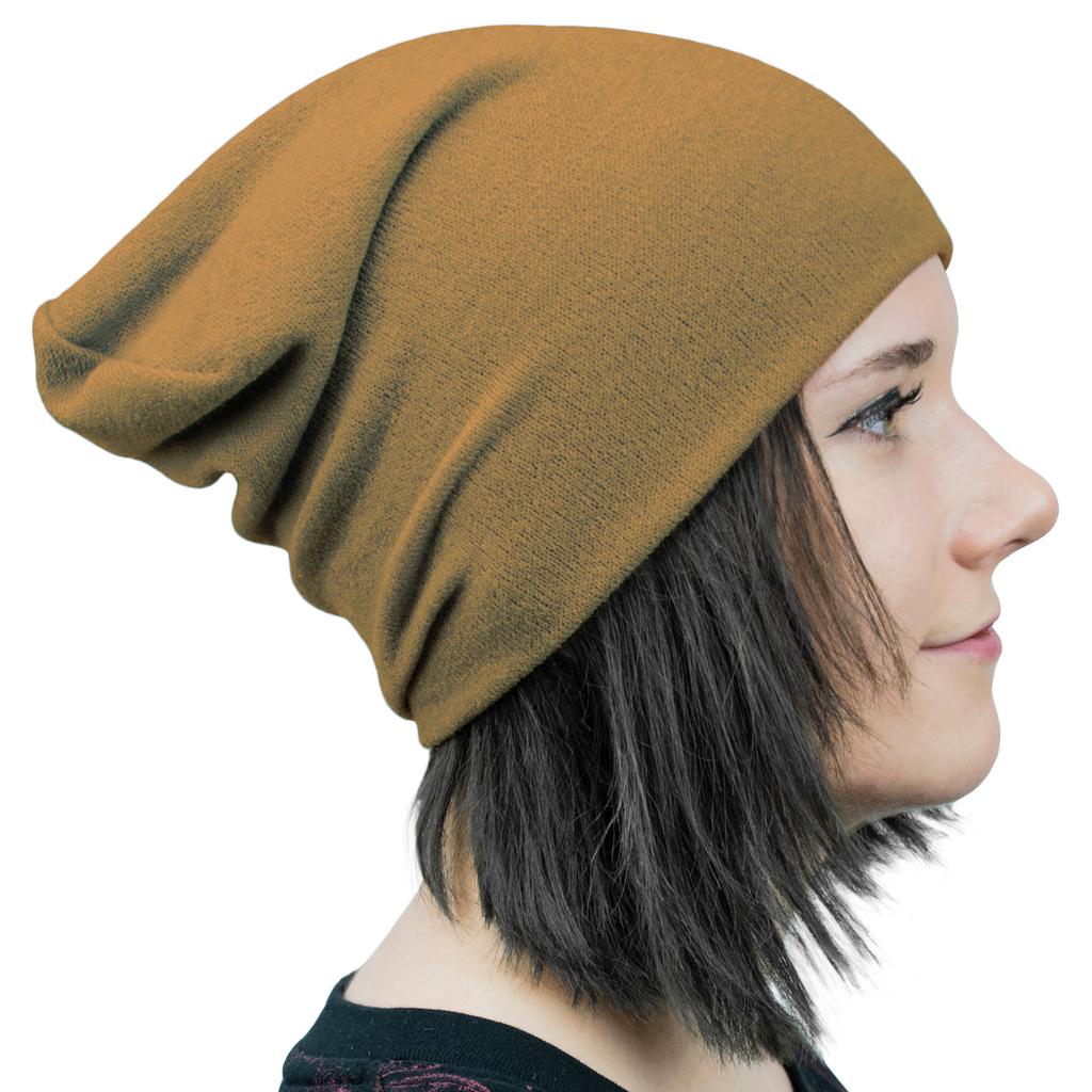 Czapka Dzianinowa 1W M01 Jasnobrązowa S