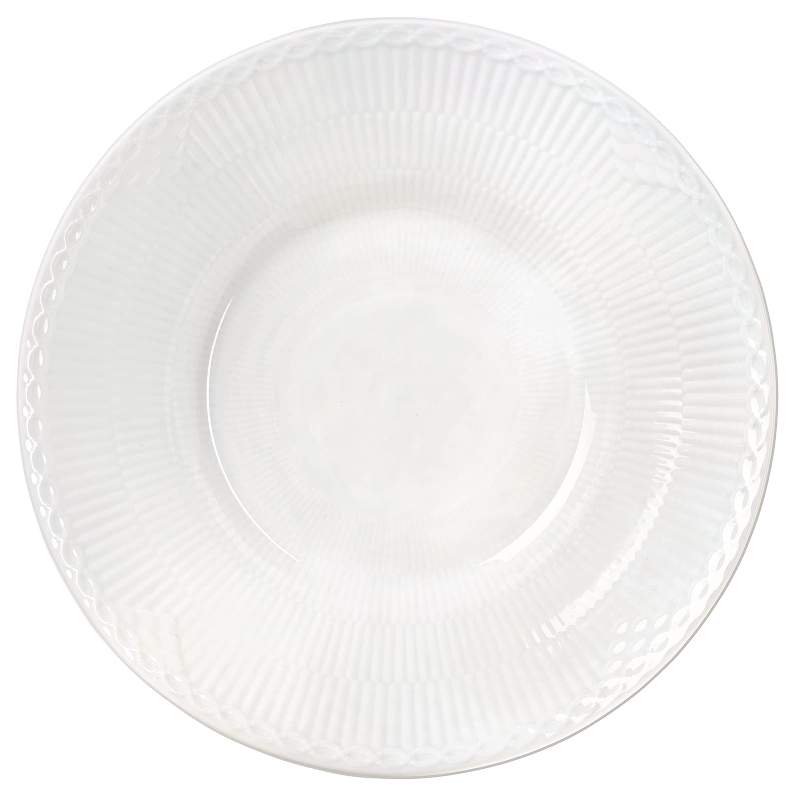 

[Officially Imported] Royal Copenhagen White Fluted Half Lace Deep Plate, 24cm, Wedding Gift, 1061054