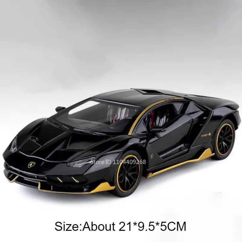 1:24 Scale Lambor LP770 Revuelto Sports Car Model Toy Alloy Diecast Sound Light Supercar Vehicles Models Boys Birthday Gifts