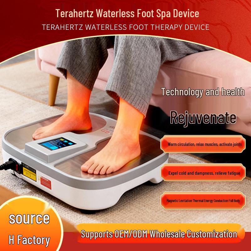 Трансграничный террагерцовый массажер для ног с магнитной левитацией и усиливающей Ци тепловой терапией 220V UK Plug