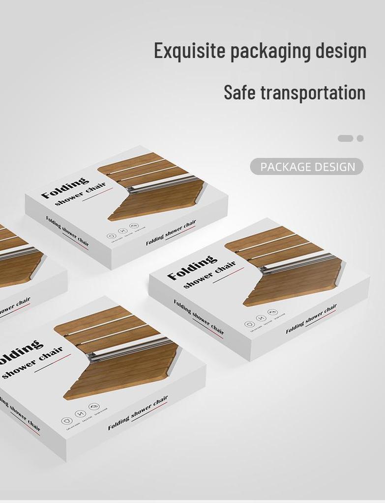 Wall-Mounted Solid Wood Foldable Shower Seat and Entryway Stool