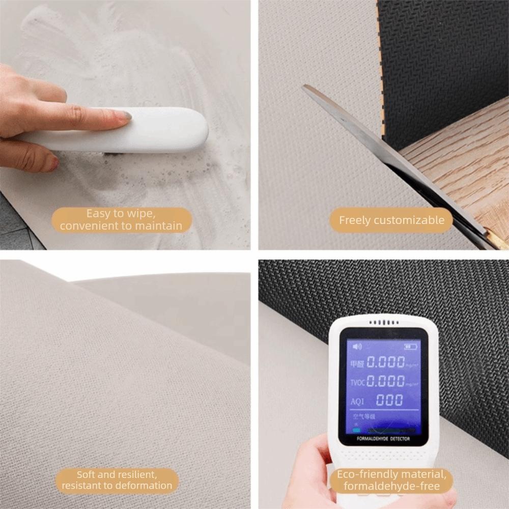 L-Shape Kitchen Carpet Oil-Proof Soft Anti-Slip Floor Mat Wipable Surface Water Absorbent Waterproof Doormat Home Decoration