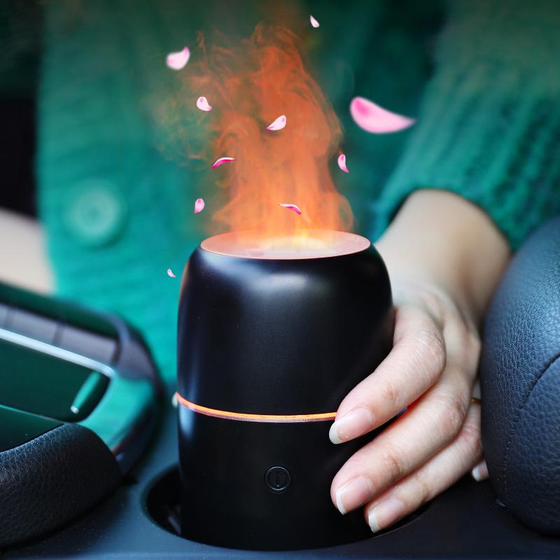 Flame Lamp Aromatherapy Diffuser Usb Air Humidifier For Home Car Mini Essential Oil Diffuser Ultrasonic Cool Mist Maker Fogger